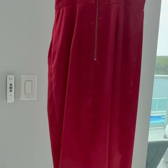 Aqua Bloomingdale’s Red Scarlet Dress ruched dress Sz 4 - Picture 3 of 4